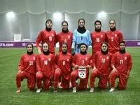 پیروزی دختران فوتبالیست ایرانی برابر قرقیزستان 