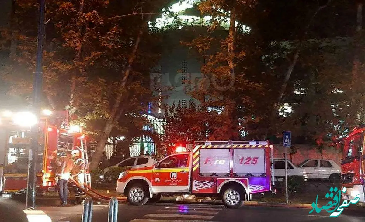 آتش سوزی در کتابخانه مسجد الغدیر میرداماد تهران + جزئیات 