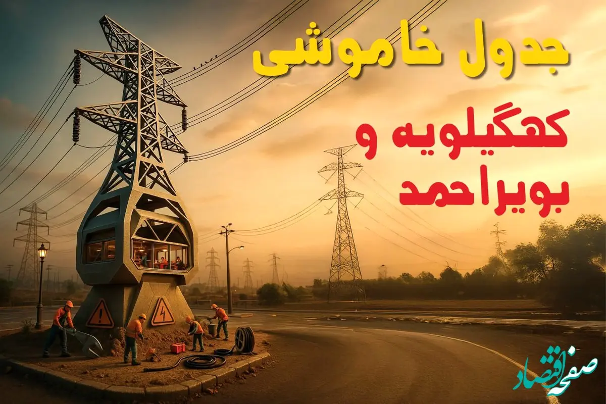 جدول خاموشی برق یاسوج فردا دوشنبه ۱۲ خرداد ۱۴۰۴ + ساعت قطع برق استان کهگیلویه و بویراحمد دوشنبه ۱۲ خرداد