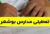 آیا مدارس بوشهر شنبه ۱۵ آذر ۱۴۰۴ تعطیل است؟ | تعطیلی مدارس بوشهر شنبه