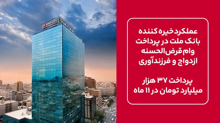 عملکرد خیره کننده بانک ملت در پرداخت وام قرضالحسنه ازدواج و فرزندآوری