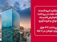 عملکرد خیره کننده بانک ملت در پرداخت وام قرض‌الحسنه ازدواج و فرزندآوری