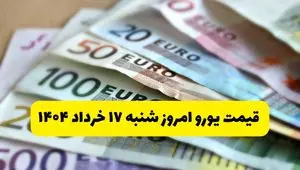 جدیدترین قیمت یورو امروز شنبه ۱۷ خرداد ماه ۱۴۰۴ / یورو ریزش کرد؟ 