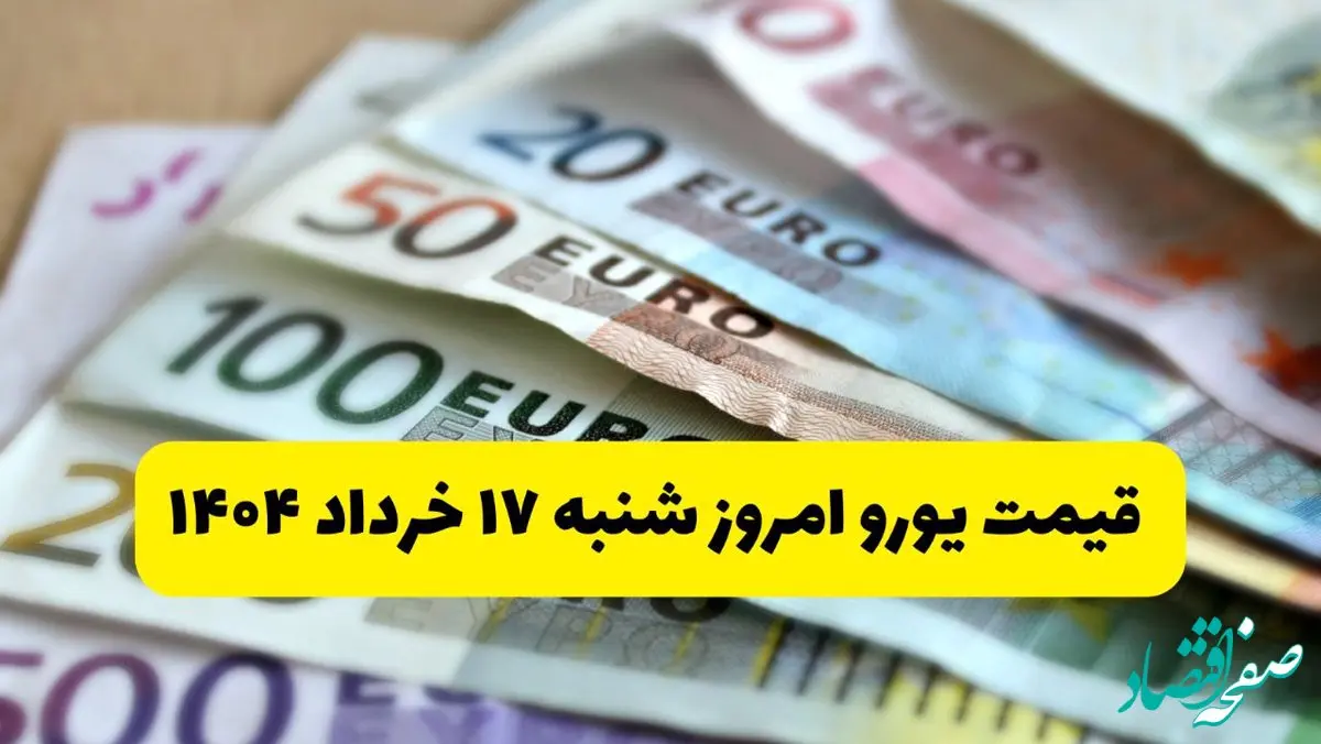 جدیدترین قیمت یورو امروز شنبه ۱۷ خرداد ماه ۱۴۰۴ / یورو ریزش کرد؟ 