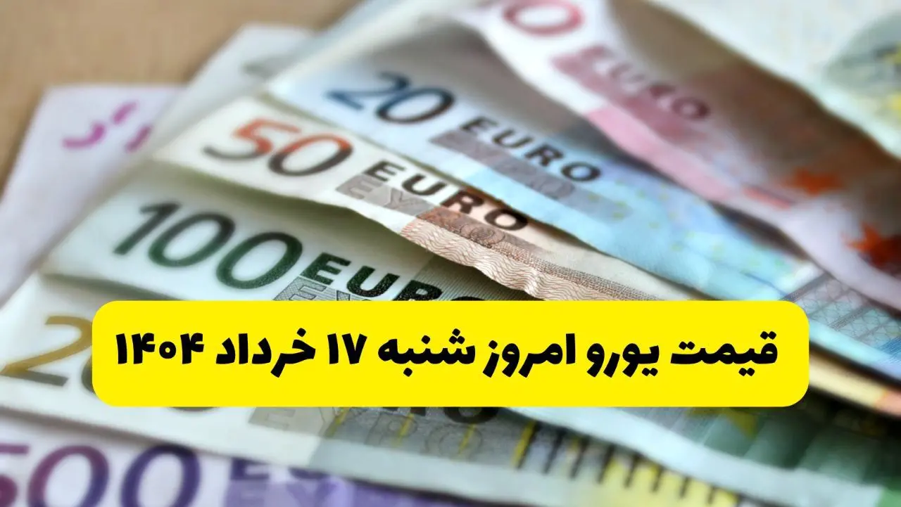 جدیدترین قیمت یورو امروز شنبه ۱۷ خرداد ماه ۱۴۰۴ / یورو ریزش کرد؟ 