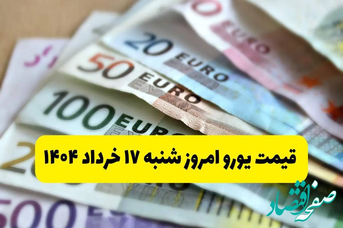 جدیدترین قیمت یورو امروز شنبه ۱۷ خرداد ماه ۱۴۰۴ / یورو ریزش کرد؟