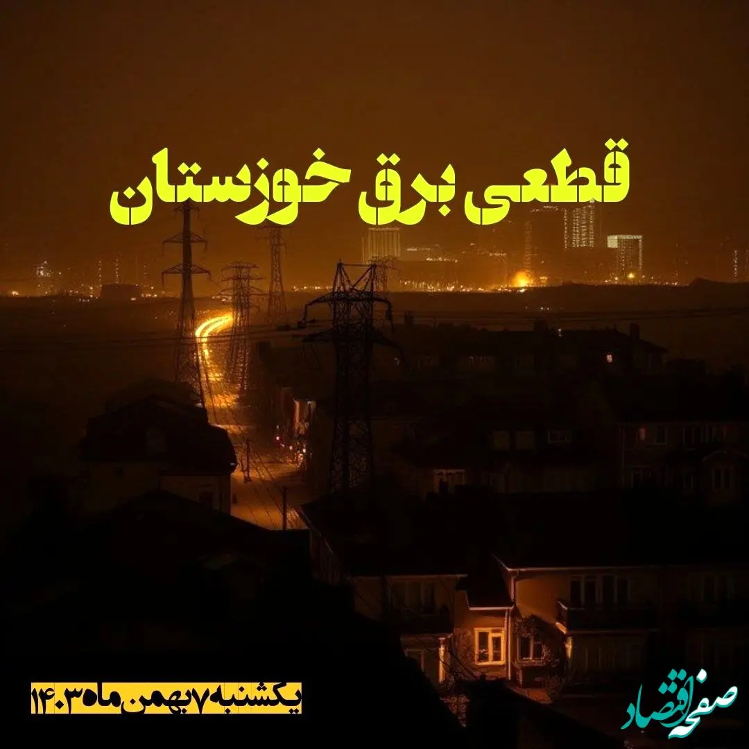 خبر فوری قطعی برق خوزستان یکشنبه ۷ بهمن ماه ۱۴۰۳ | جدول خاموشی برق اهواز ۲۴ ساعت آینده اعلام شد