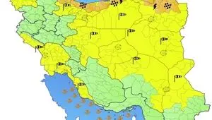 هشدار نارنجی هواشناسی در شمال و شمال‌شرق کشور
