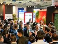 بازدید رئیس جمهور و وزیر صمت از غرفه ایمیدرو در نمایشگاه بین‌المللی تجارت با اورآسیا