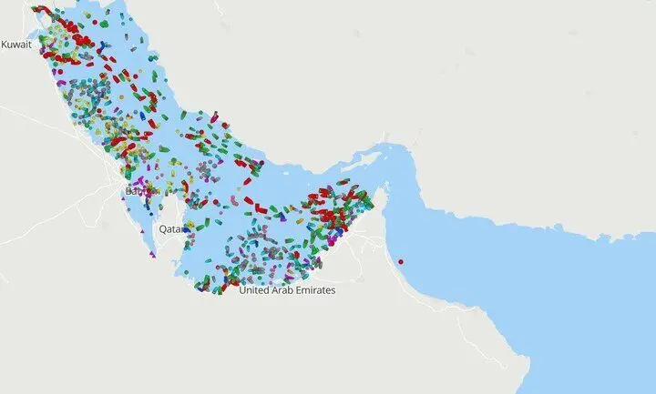 از سکون تنگه هرمز توقف خروج کشتی‌ها از خلیج فارس 