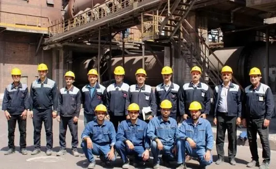 پخت موفق منیزیت در کوره‌ دوار کارگاه پخت دولومیت توسط متخصصان ذوب‌آهن اصفهان