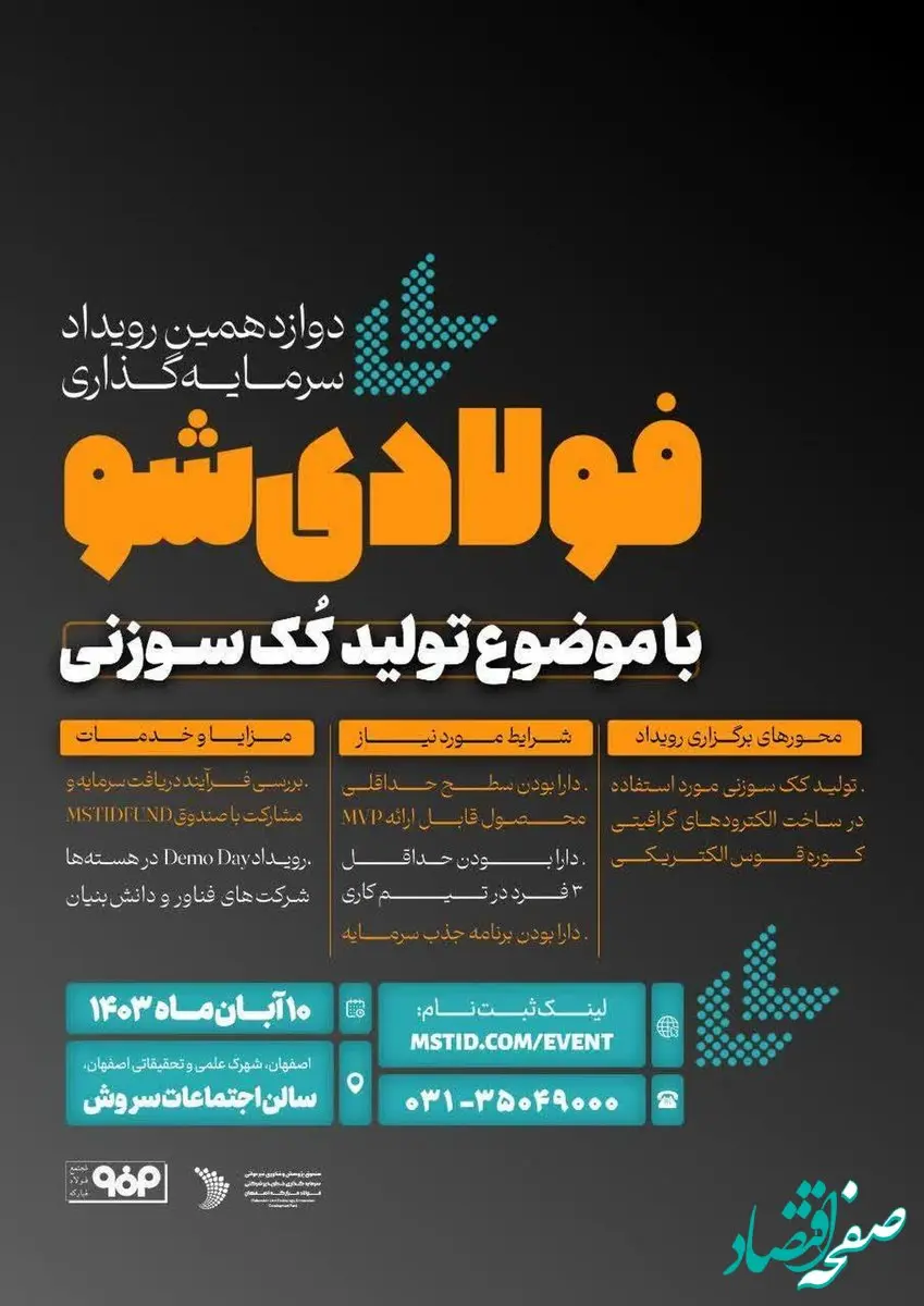 دوازدهمین رویداد سرمایه‌گذاری فولادی شو