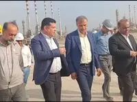 بازدید نماینده هرمزگان از پروژه ارتقای کیفیت محصولات سنگین پالایشگاه نفت بندرعباس