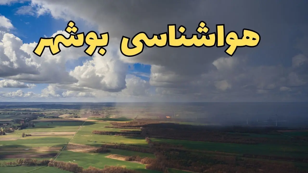 پیش‌ بینی وضعیت آب و هوای بوشهر فردا ۲۱ فروردین ۱۴۰۴ | هواشناسی بوشهر فردا پنجشنبه ۲۱ فروردین | پیش‌ بینی آب و هوا بوشهر ۲۴ ساعت آینده