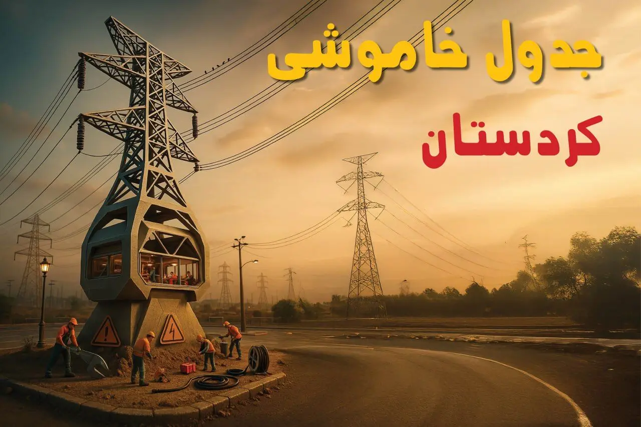 جدول خاموشی برق سنندج فردا دوشنبه ۱۲ خرداد ۱۴۰۴ + ساعت قطع برق استان کردستان دوشنبه ۱۲ خرداد