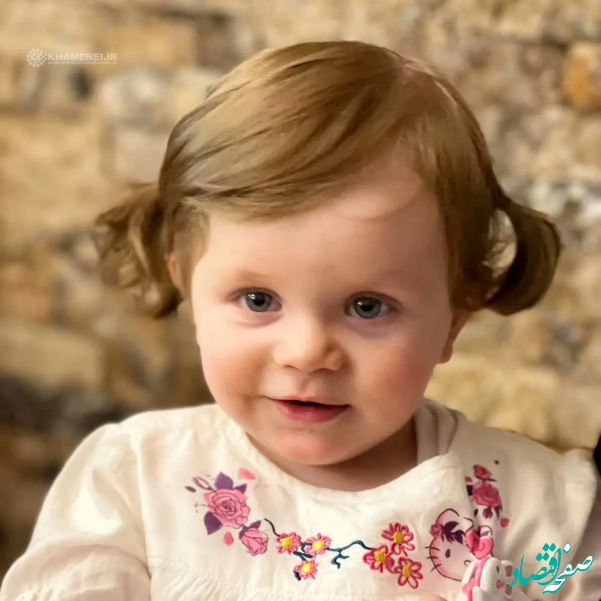 تصویر جانسوز نوه ۱۴ ماهه رهبر انقلاب اسلامی که به درجه شهادت نائل شد+ عکس