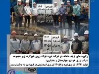 تولید ۱۳۴۲۱ تن ورق نورد و ۱۳۰۵۸ تن ورق اسیدشویی در فروردین ماه به ثبت رسید