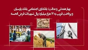 بانک پارسیان بهار امسال حدود ۱۷ هزار میلیارد ریال تسهیلات قرض‌الحسنه پرداخت کرد