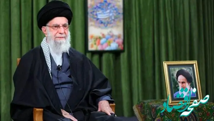 یک پیام ویژه در دکور سخنرانی رهبر انقلاب + عکس