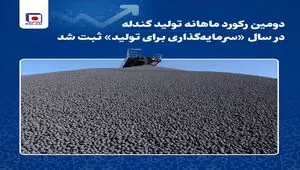 دومین رکورد ماهانه تولید گندله در سال «سرمایه‌گذاری برای تولید» ثبت شد