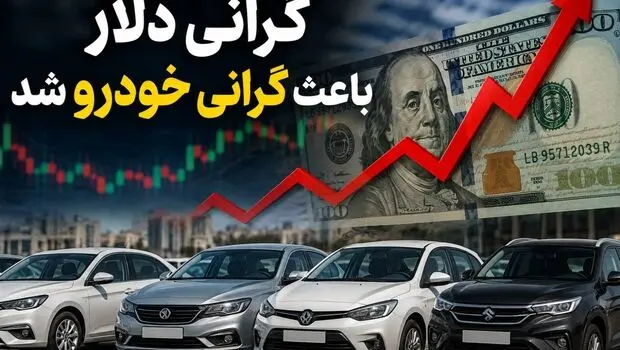 اثر دلار ۴ برابر قیمت کارخانه/ هر ۱۰۰ درصد رشد نرخ ارز، قیمت خودرو را ۱۲۱ درصد افزایش می‌دهد