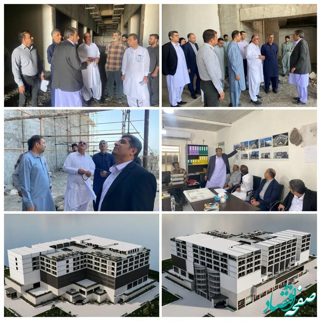 بازدید میدانی دکتر محمدسعید اربابی رئیس هیأت مدیره و مدیرعامل سازمان منطقه آزاد چابهار از روند پیشرفت پروژه مشارکتی تجاری-اداری کهرازهی
