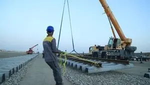 پایان ریل‌گذاری خط‌آهن چابهار-زاهدان 