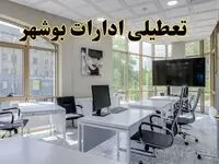 جزئیات تعطیلی ادارات استان بوشهر در روز شنبه ۳ خرداد ۱۴۰۴/ اخبار تعطیلی ادارات بوشهر شنبه ۳ خرداد