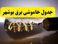 قطعی برق بوشهر فردا شنبه ۶ اردیبهشت ماه ۱۴۰۴ | ساعت خاموشی برق بوشهر ۶ اردیبهشت