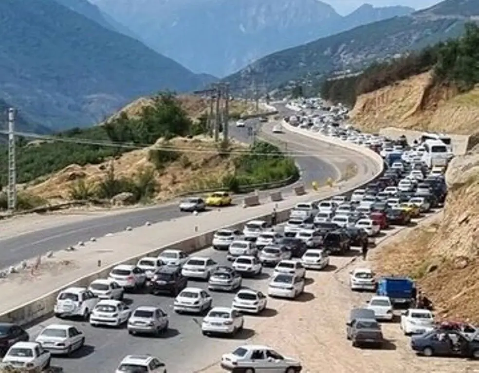 ترافیک سنگین در جاده کرج - چالوس / ۱۴ شهریور ۱۴۰۴