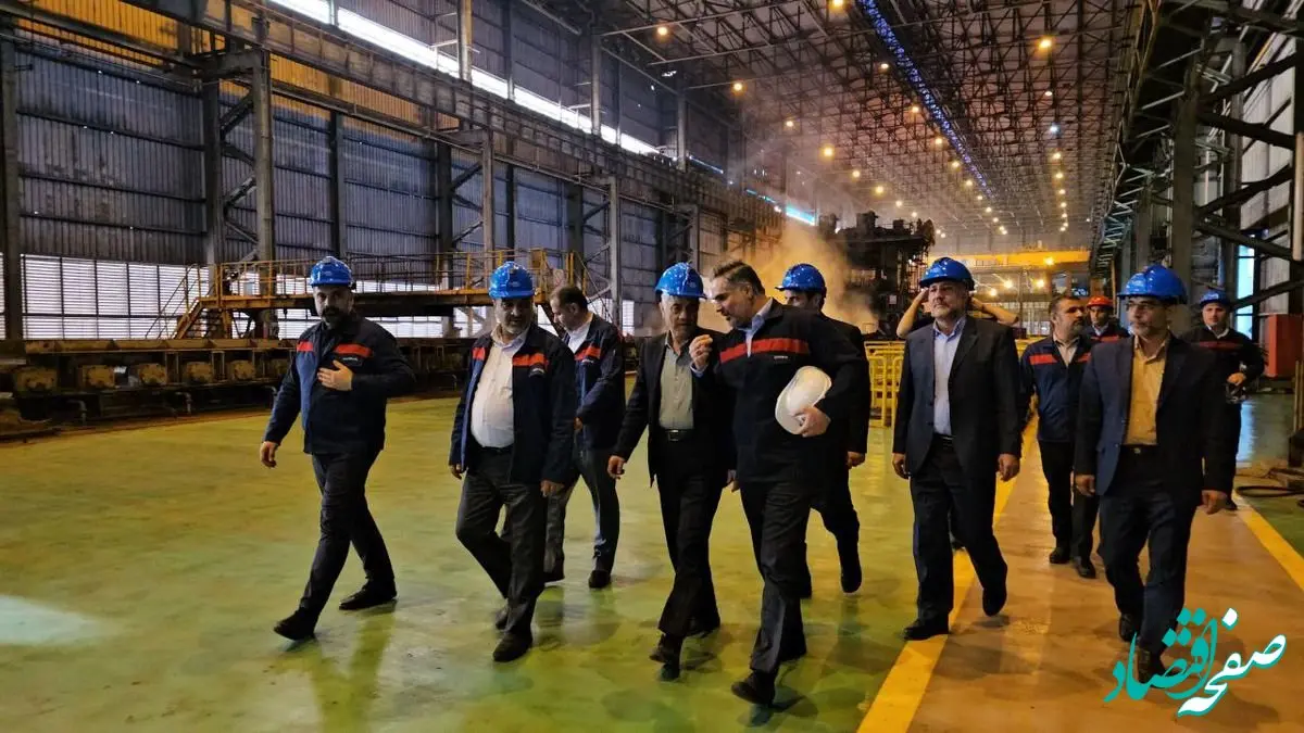 بازدید دکتر اعلایی رئیس حراست وزارت کار،تعاون و رفاه اجتماعی از خط تولید شرکت فولاد اکسین خوزستان