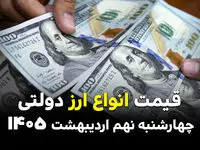 قیمت دلار | قیمت یورو | قیمت ارز | قیمت دینار عراق امروز چهارشنبه ۹ اردیبهشت ماه ۱۴۰۵ + جدول