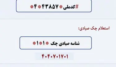 کدهای دستوری برای استعلام امور اقتصادی خانوار