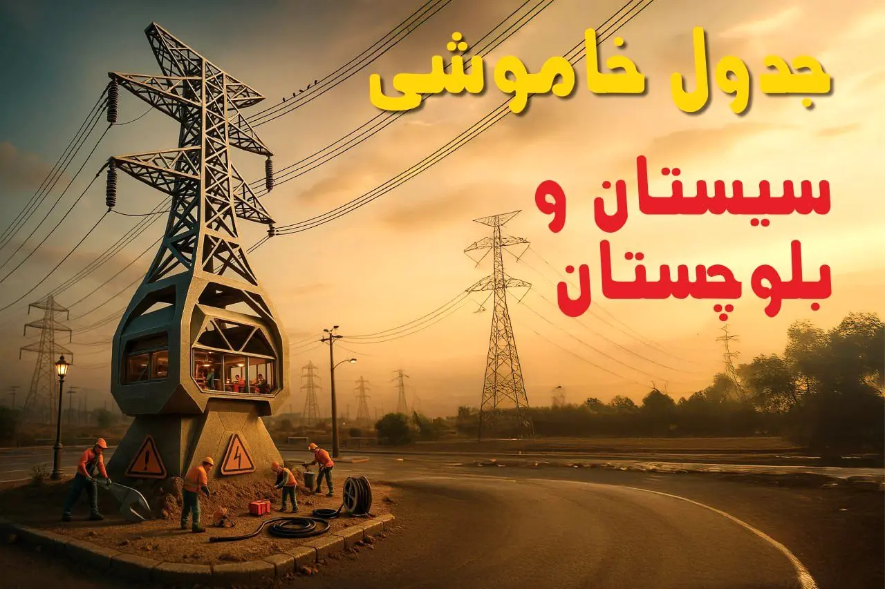 جدول خاموشی برق زاهدان فردا دوشنبه ۱۲ خرداد ۱۴۰۴ + ساعت قطع برق استان سیستان و بلوچستان دوشنبه ۱۲ خرداد
