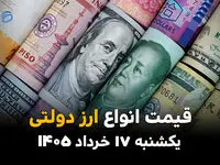 قیمت ارز دولتی امروز یکشنبه ۱۷ خرداد ۱۴۰۵ | آخرین نرخ دلار، یورو و ارزهای رسمی