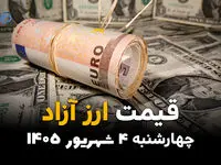 قیمت دلار و ارز آزاد امروز چهارشنبه ۴ شهریور ۱۴۰۵ | دلار چند شد؟