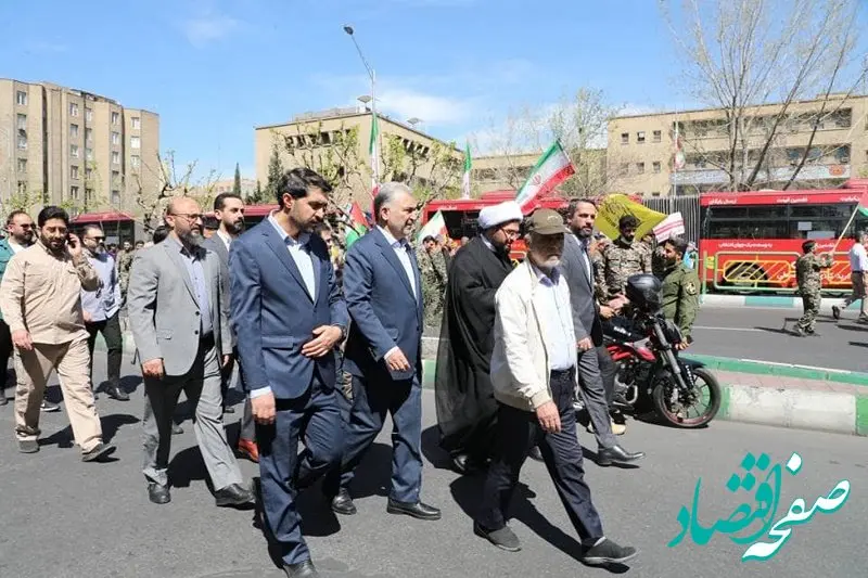 حضور سرپرست بانک دی در راهپیمایی جهانی روز قدس