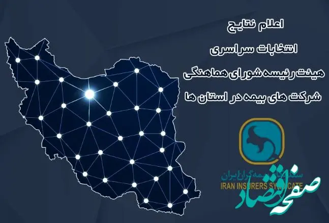 اعلام نتایج انتخابات هیئت رئیسه شورای هماهنگی شرکت‌های بیمه در استان‌ها