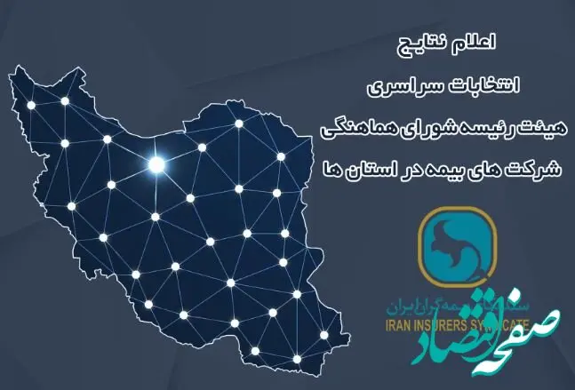 اعلام نتایج انتخابات هیئت رئیسه شورای هماهنگی شرکت‌های بیمه در استان‌ها