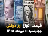 قیمت ارز دولتی امروز چهارشنبه ۱۰ تیر ۱۴۰۵ | چرا دلار، یورو و پوند صعودی شدند؟