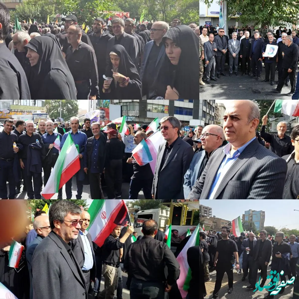 حضور مدیرعامل بیمه ایران در مراسم تشییع شهدای اقتدار