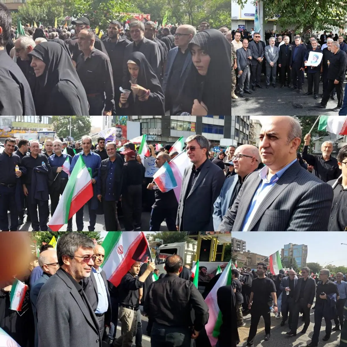 حضور مدیرعامل بیمه ایران در مراسم تشییع شهدای اقتدار