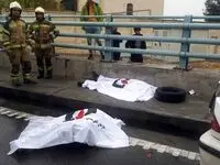  دو مرد نگون بخت  در حین پنچرگیری در اتوبان جان باختند / نیسان آبی باعث این حادثه شد + جزئیات 