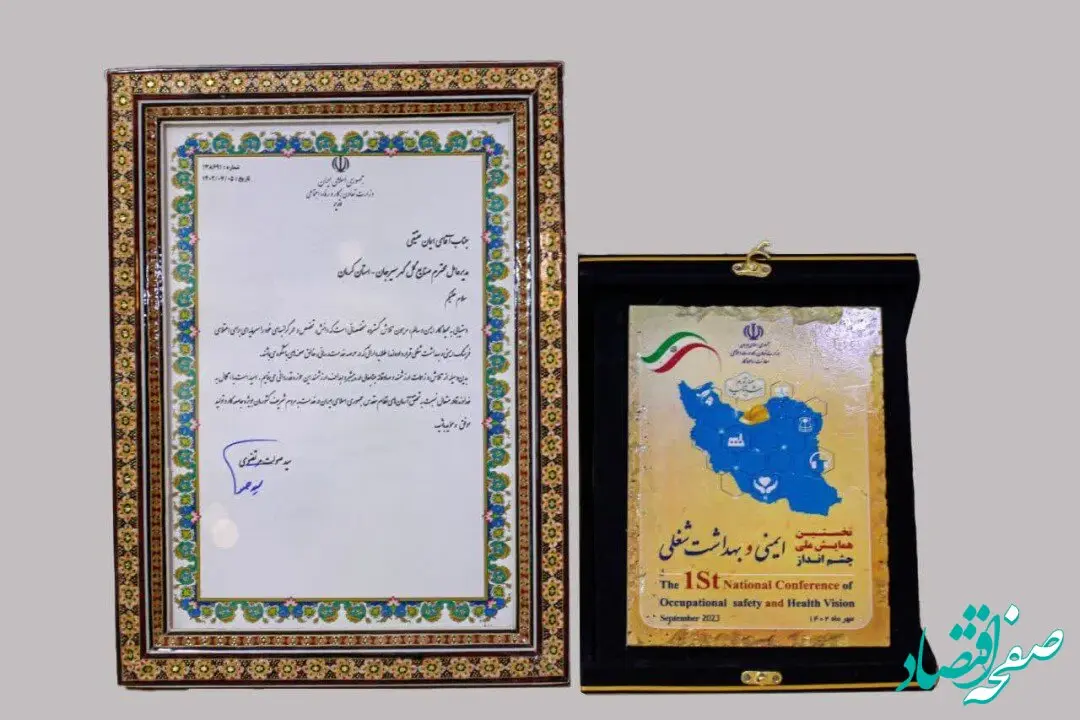 تقدیر از گل‌گهر در همایش ملی چشم‌انداز ایمنی