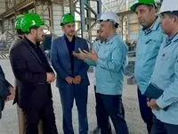 در راستای تحقق شعار سال رهبری، رئیس دادگستری و دادستان عمومی و انقلاب از شرکت صنعت فولاد شادگان بازدید کردند