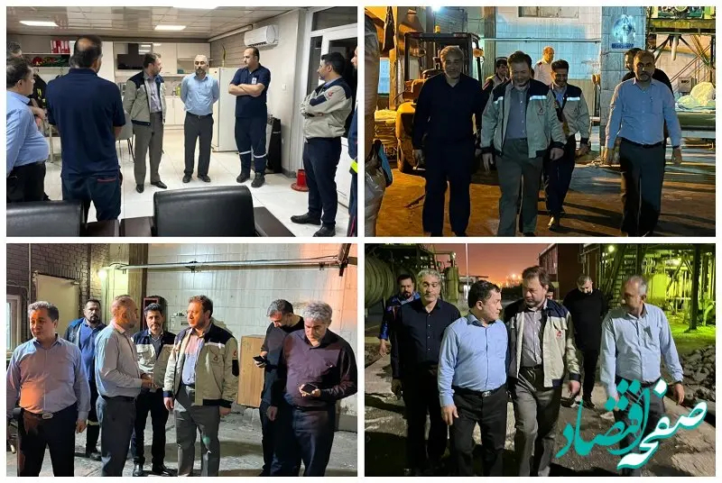 بازدید شبانه مدیرعامل پتروشیمی فارابی از مجتمع