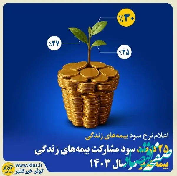 ۲۵درصد سود مشارکت بیمه‌های زندگی بیمه کوثر در سال ۱۴۰۳