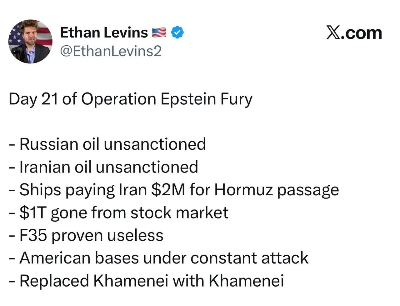 دستاوردهای طلایی بزرگ آمریکا از جنگ با ایران به روایت خبرنگار آمریکایی! | شاهکار ترامپ