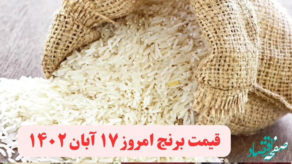 قیمت برنج امروز چهارشنبه ۱۷ آبان ۱۴۰۲ | قیمت انواع برنج هندی ۱۷ آبان ۱۴۰۲