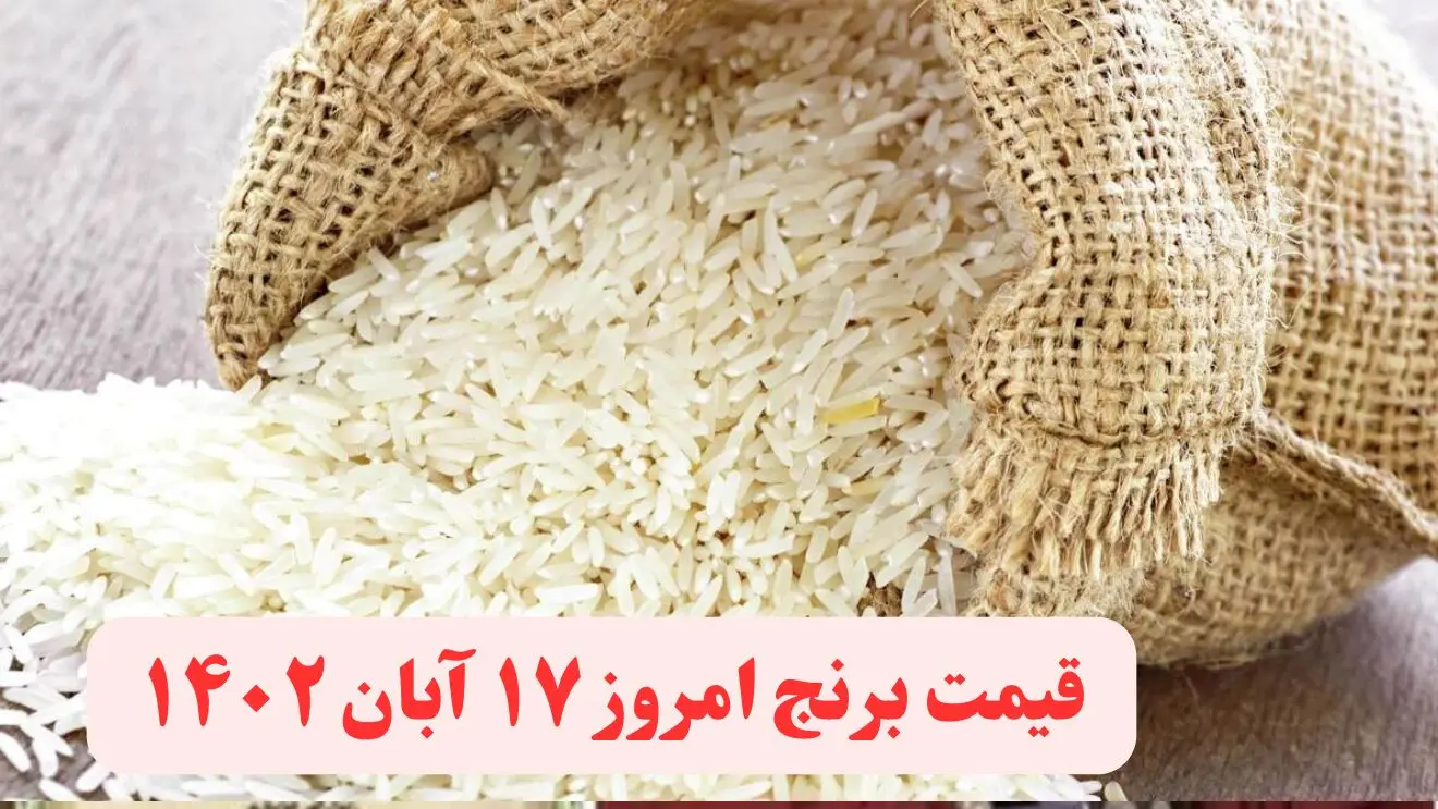 قیمت برنج امروز چهارشنبه ۱۷ آبان ۱۴۰۲ | قیمت انواع برنج هندی ۱۷ آبان ۱۴۰۲